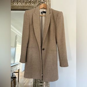 Structured Tan Wool Blazer